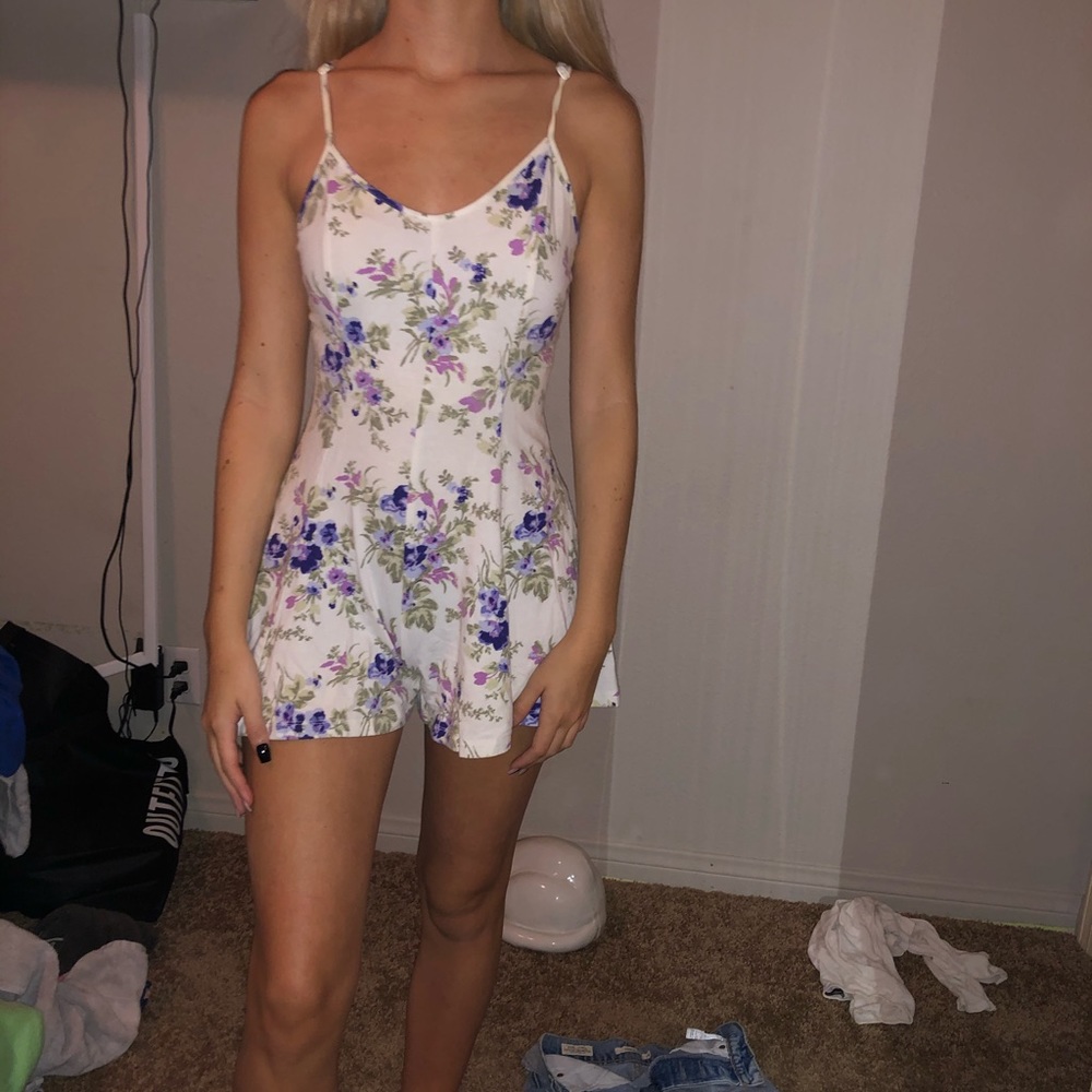 Kimichi Blue Floral Romper